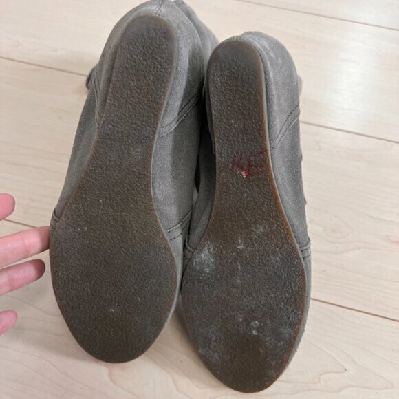 Colin Stuart Genuine Suede Leather Hidden Wedge Heel Fringe Ankle Boots Sz 8 - Picture 11 of 12